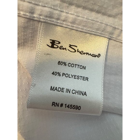 Ben Sherman The Orignal Wrinkle Free Size Large 16/16.5 32/33 NWT Moisture Wicki - Picture 6 of 11